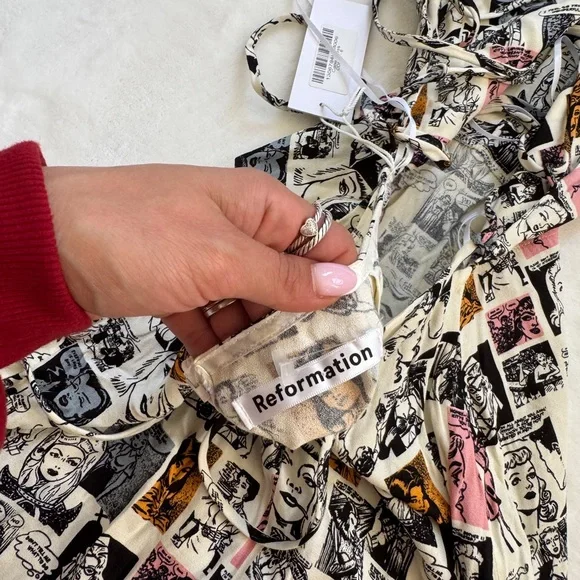 🎀SOLDD🎀 NWT reformation cane comic dress - Picture 5 of 5